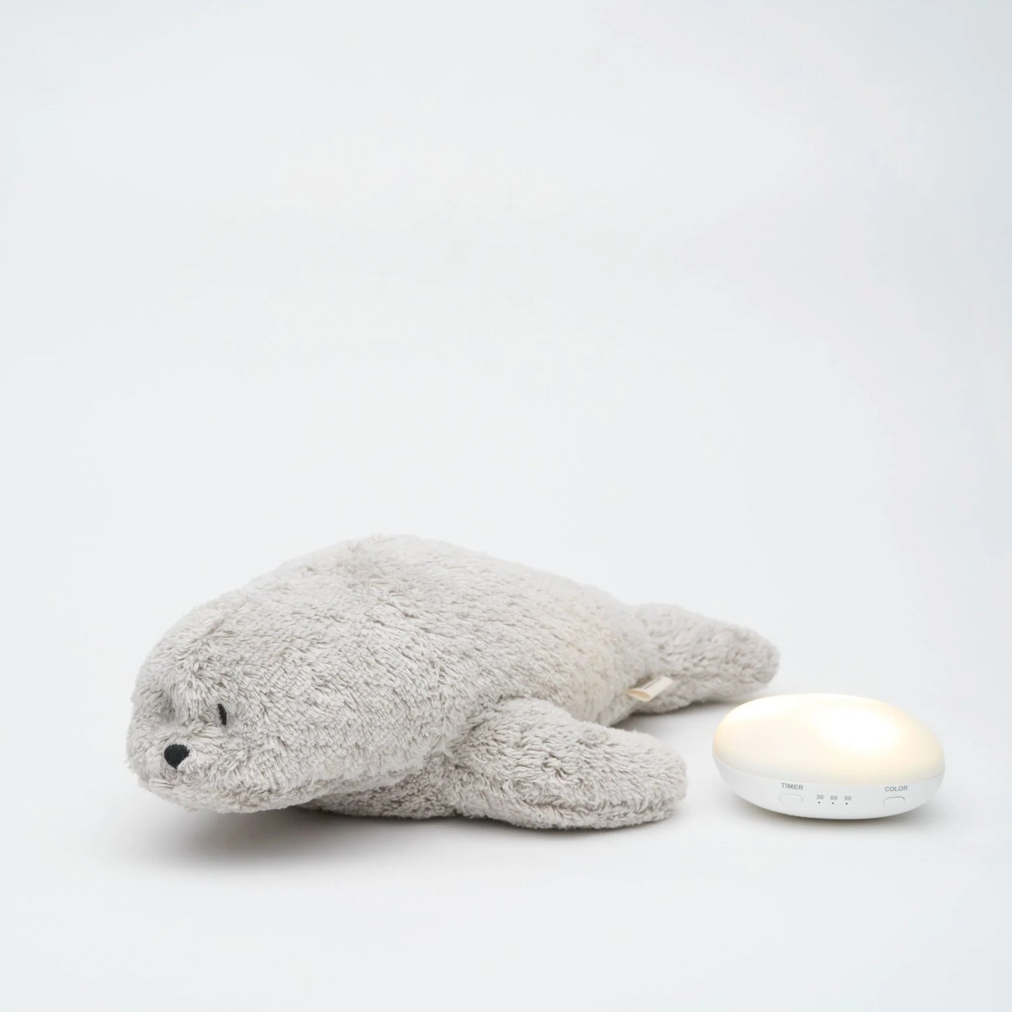 Moonie Robbe Einschlafhilfe & Kuscheltier in Grey New in