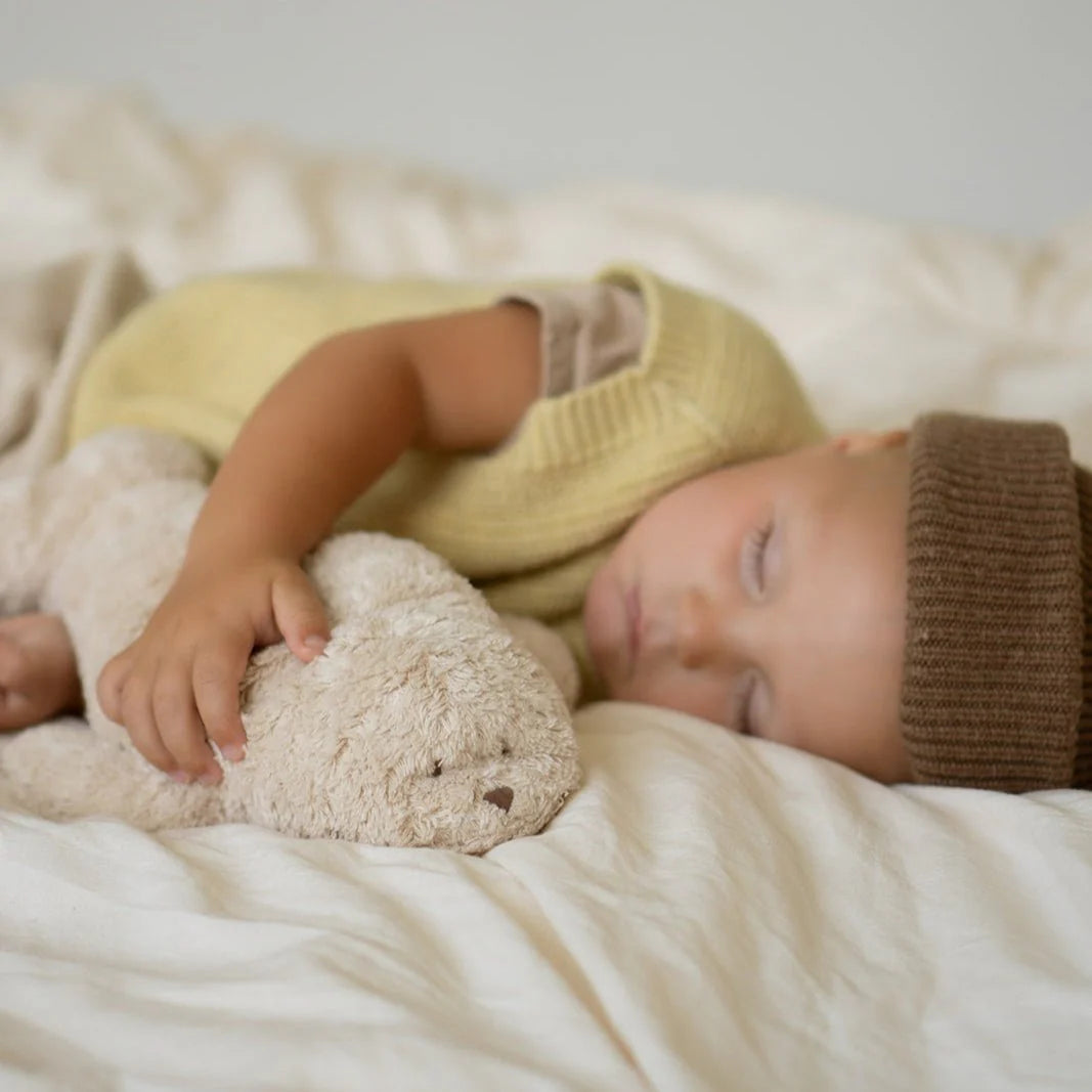 Moonie Robbe Einschlafhilfe & Kuscheltier in Grey New in