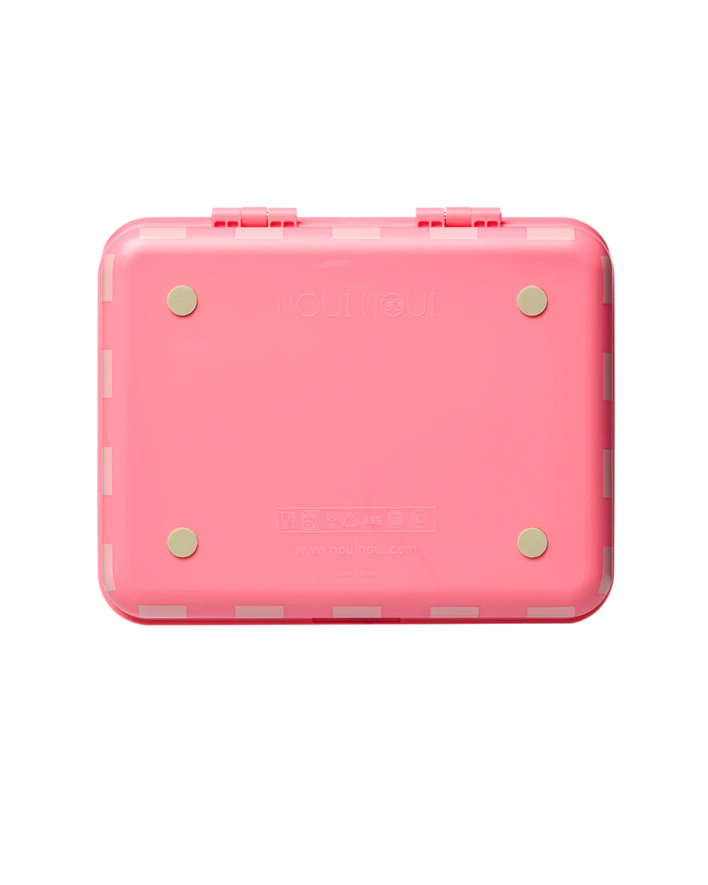 NOUI NOUI - Kinder Lunchbox mit 3  EInsätzen  in Rosa gestreift