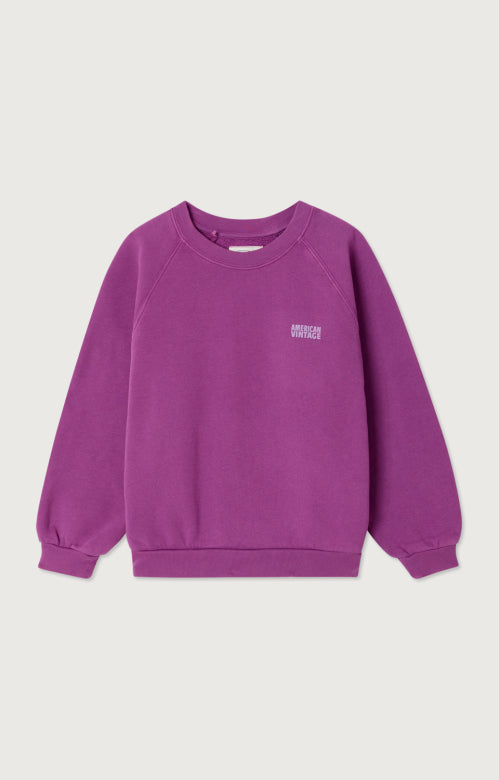 American Vintage - Kinder Sweatshirt in Grape Juice Himbeere