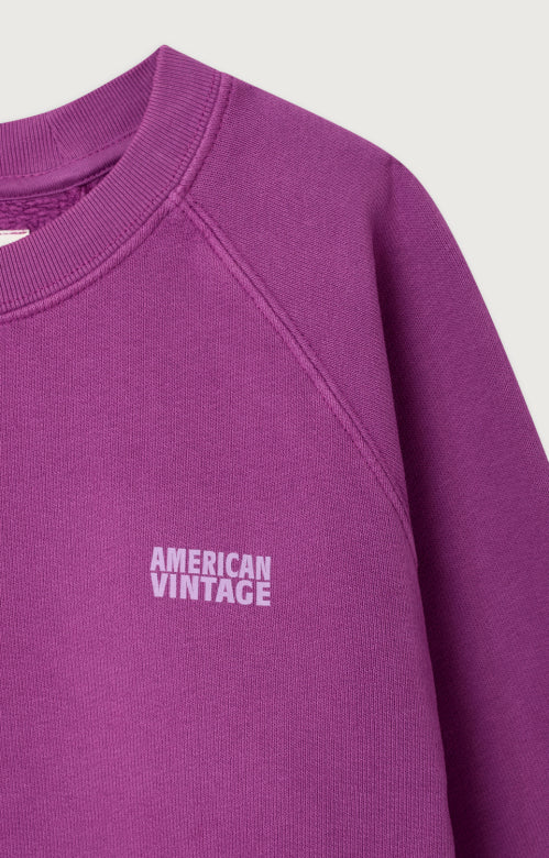 American Vintage - Kinder Sweatshirt in Grape Juice Himbeere