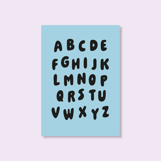 Tinyday - Schulkarte ABC in Hellblau