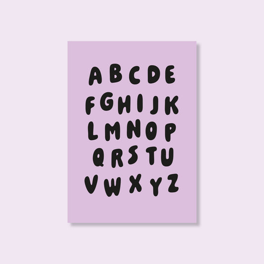 Tinyday - Schulkarte ABC in Lila