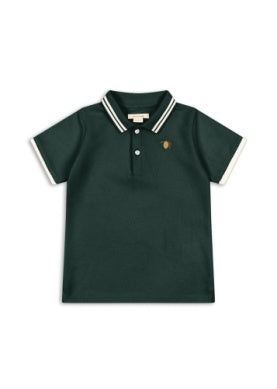 Konges Sløjd - Florian Polo Shirt aus 100 & Biobaumwolle Grün mit Stick