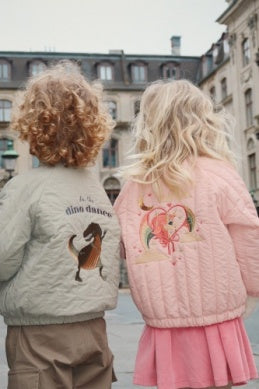 Konges Sløjd - Juno Bomber Jacke Einhorn Glitzer in Rosa