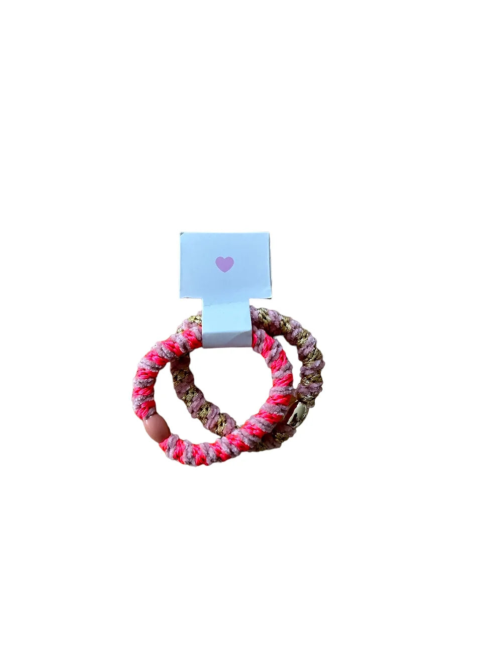 von Rike - Haargummis 2 er Set Colourful in Rosa Glitzer