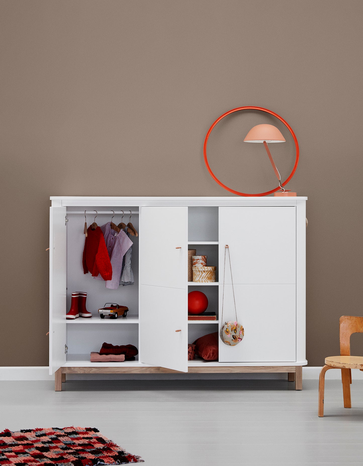 Oliver Furnitue Wood Multi-Schrank - Weiß/ Eiche