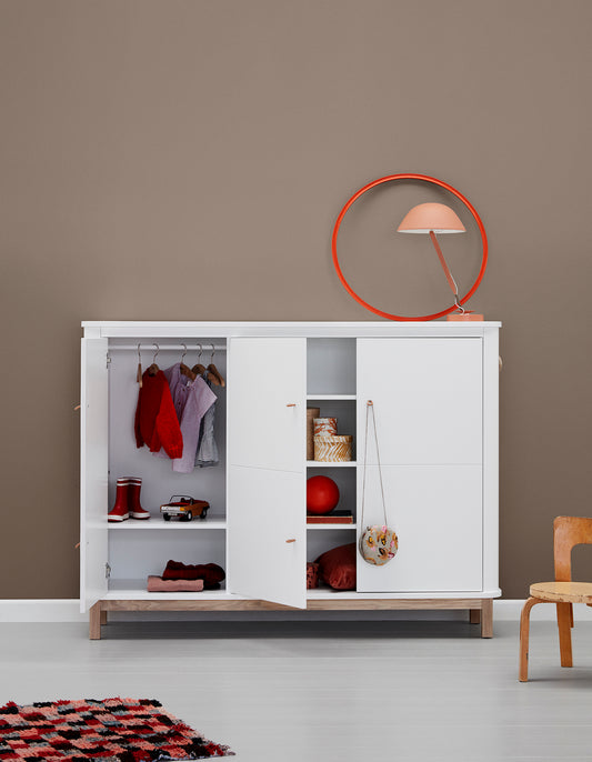 Oliver Furnitue Wood Multi-Schrank - Weiß/ Eiche