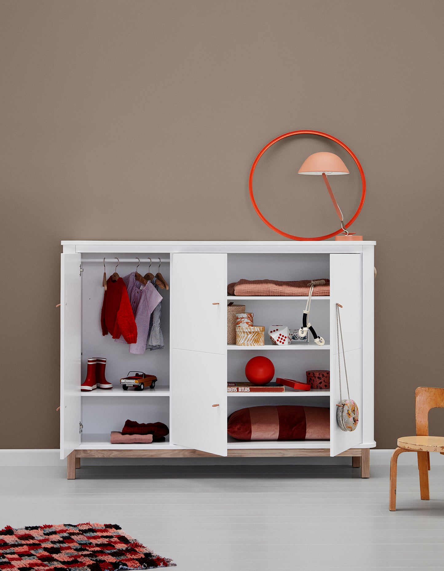 Oliver Furnitue Wood Multi-Schrank - Weiß/ Eiche