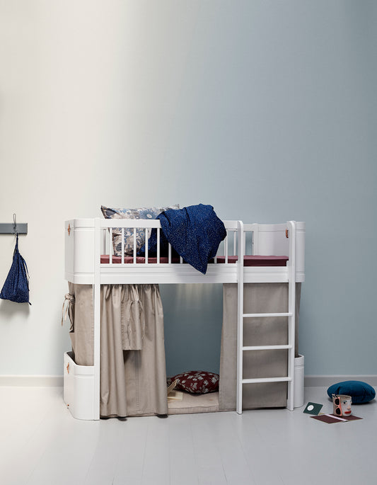 Oliver Furniture Vorhang Wood Halbhohes Hochbett - Natur