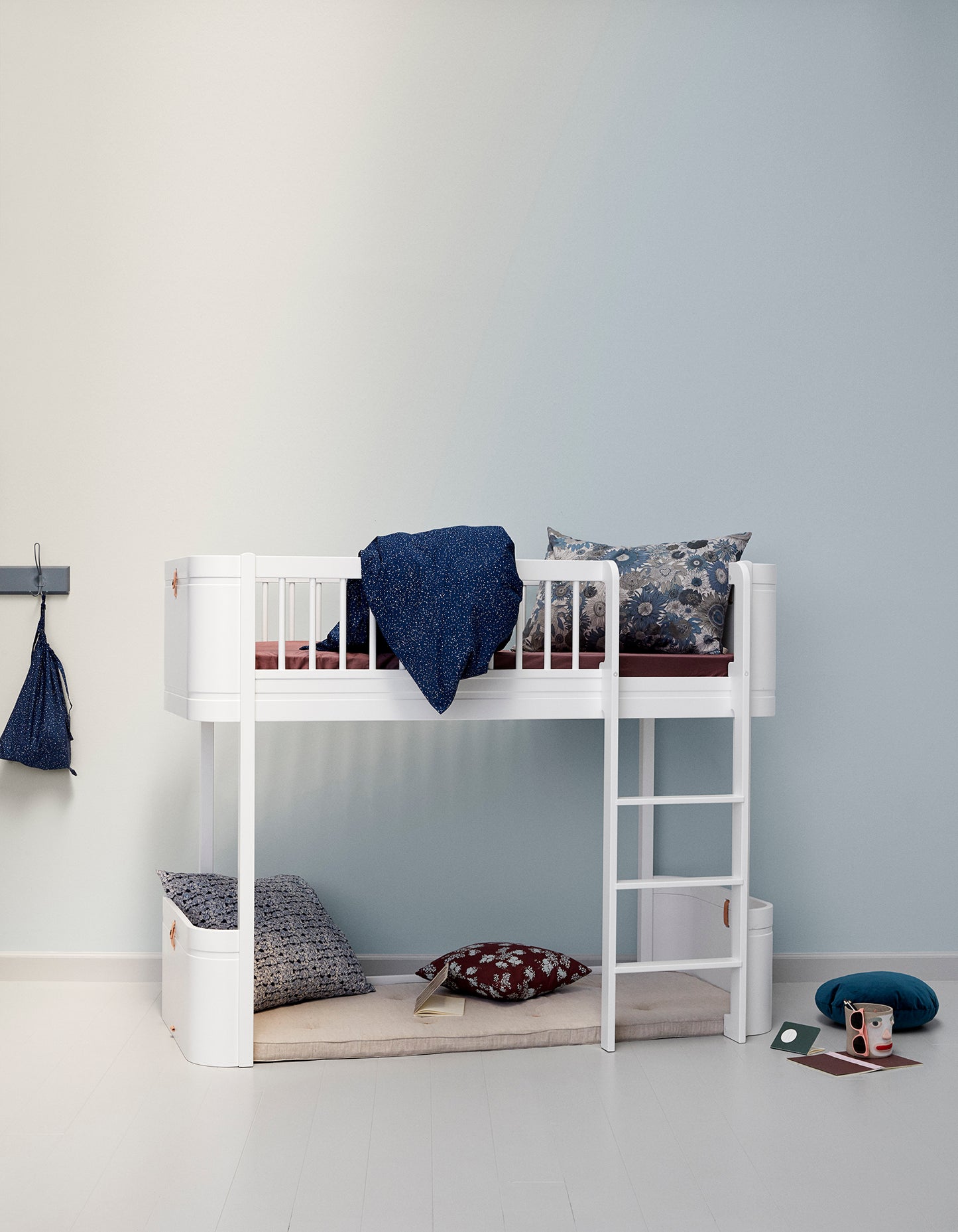 Oliver Furniture Spielmatratze Wood Mini+ Halbhohes Hochbett - Natur