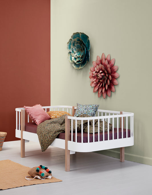 Oliver Furniture Wood Junior Bettsofa - Weiß/ Eiche