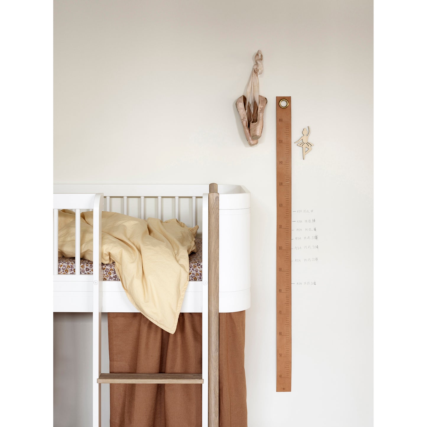 Oliver Furniture Vorhang Wood Mini+ Halbhohes Hochbett - Karamell