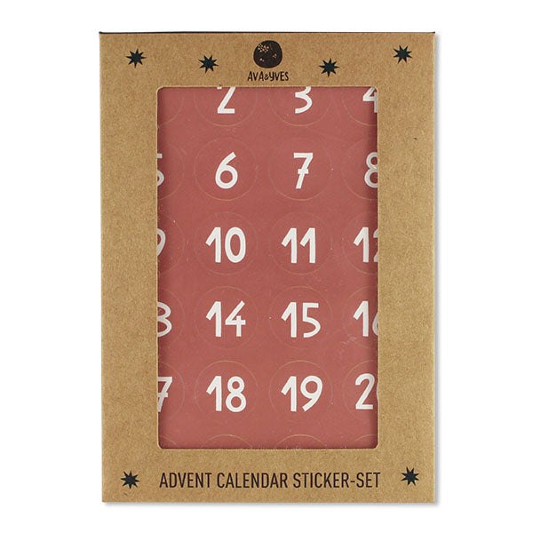 Ava&Yves - Adventskalender Sticker kleinAltrosa  / gold DinA6
