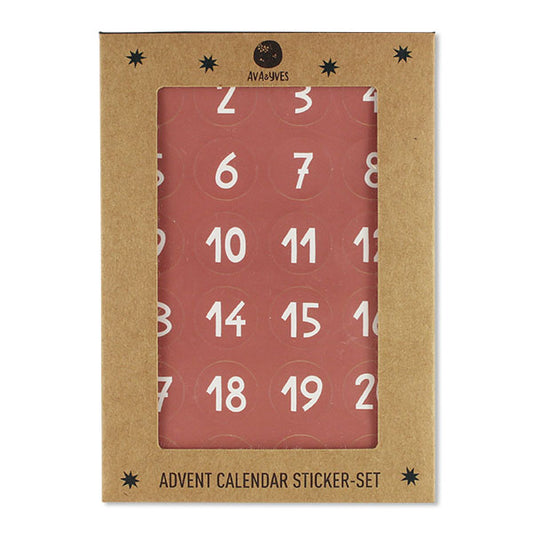 Ava&Yves - Adventskalender Sticker kleinAltrosa  / gold DinA6