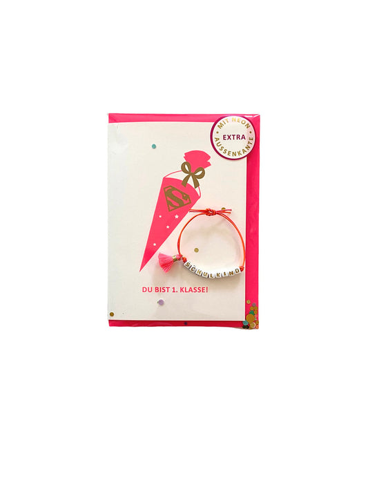 von Rike Schulkind Karte mit Armband in Pink