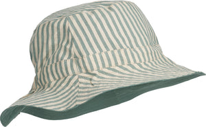 Bild in Slideshow öffnen, Liewood - Sander Reversible Seersucker Sun Hat / Sonnenhut in Stripe Peppermint
