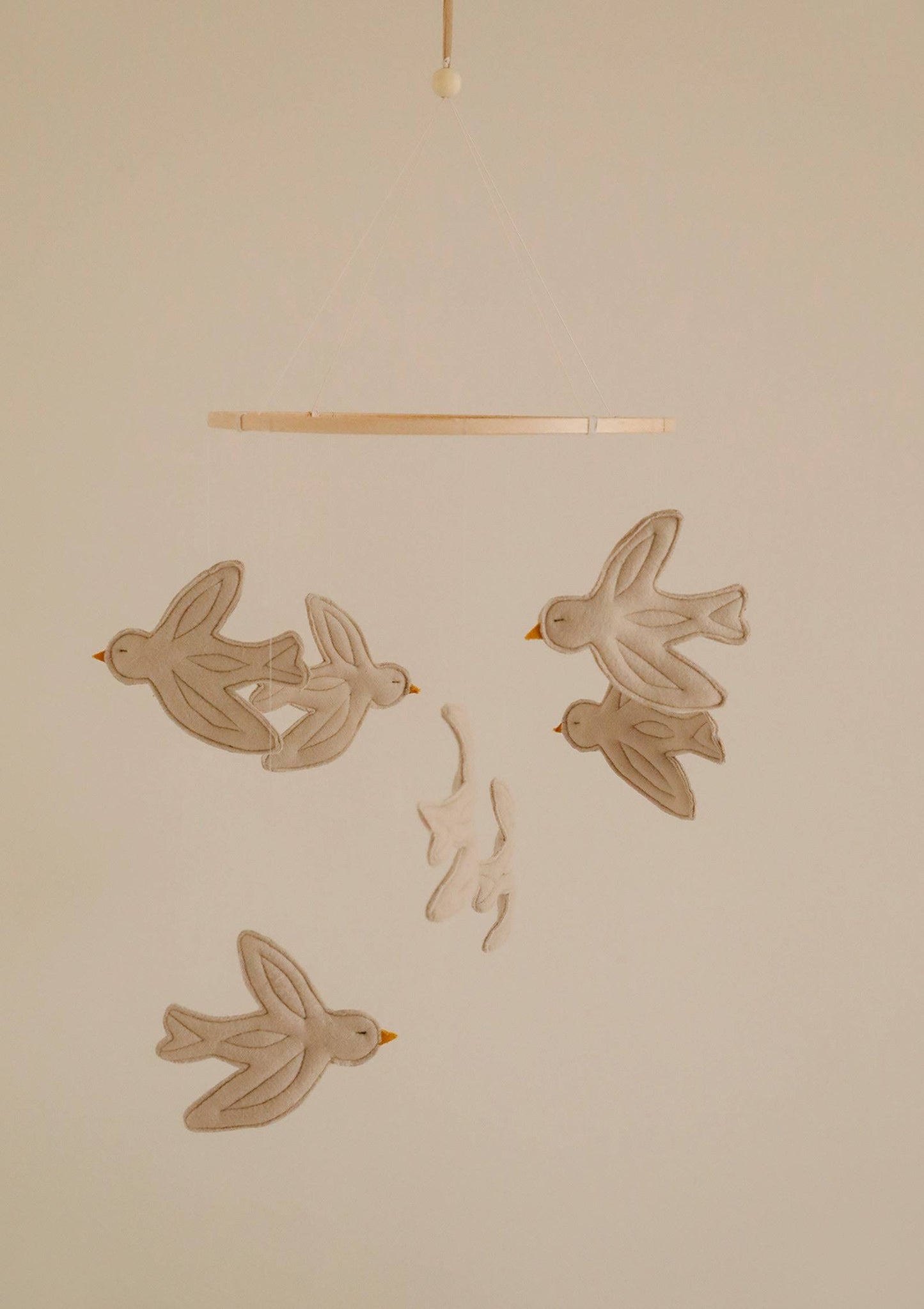 Nanami - Mobile Vogel weiss / creme
