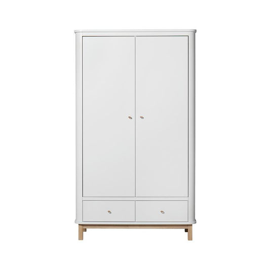 Oliver Furniutre  - Wood 2er Kleiderschrank in Weiss/Eiche