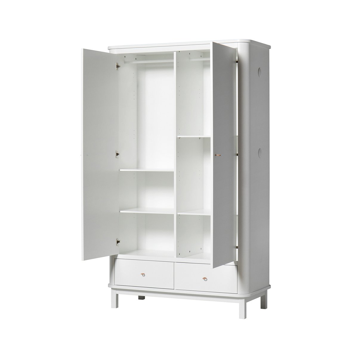 Oliver Furniutre Wood 2er Kleiderschrank in Weiss