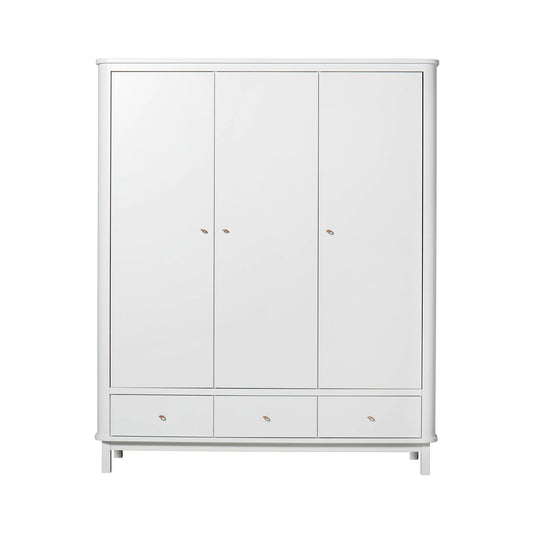 Oliver Furniutre Wood 3er Kleiderschrank in Weiss