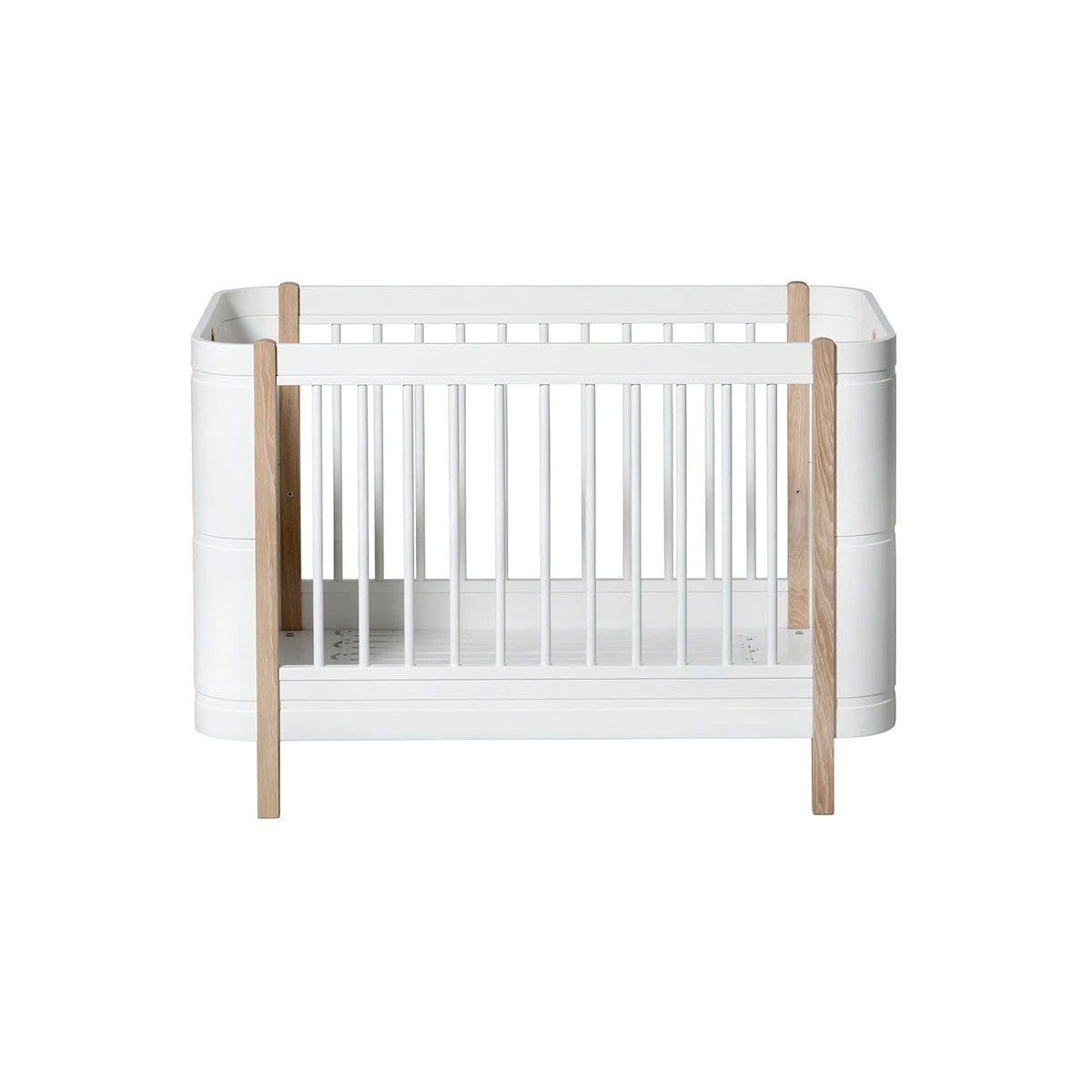 Oliver Furniture Wood Mini + Babybett in weiss/eiche ohne Umbau
