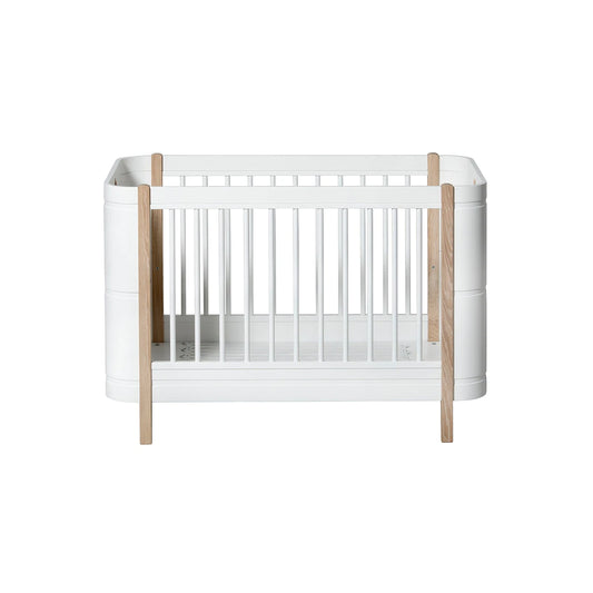 Oliver Furniture Wood Mini + Babybett in weiss/eiche ohne Umbau