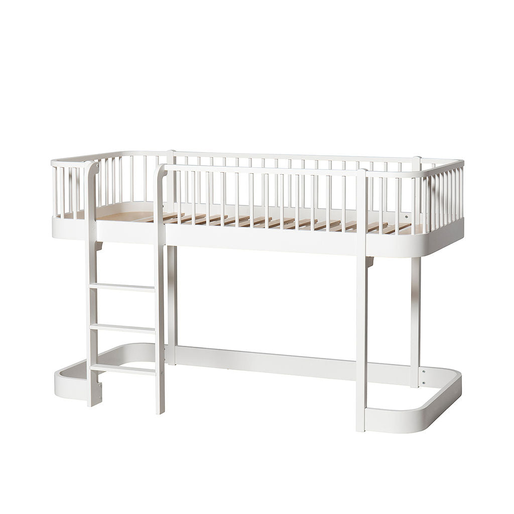 Oliver Furniture Wood Original Halbhohes Hochbett - Weiß
