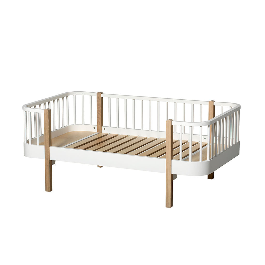 Oliver Furniture Wood Junior Bettsofa - Weiß/ Eiche