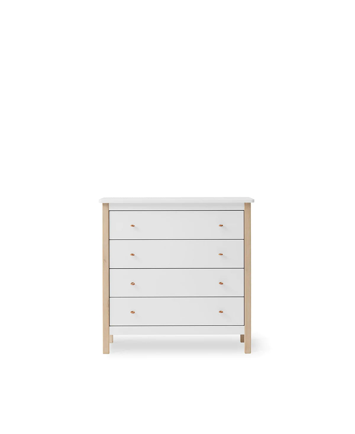 Oliver Furniture - Wickelkommode mit 4 Schubladen in weiss eiche