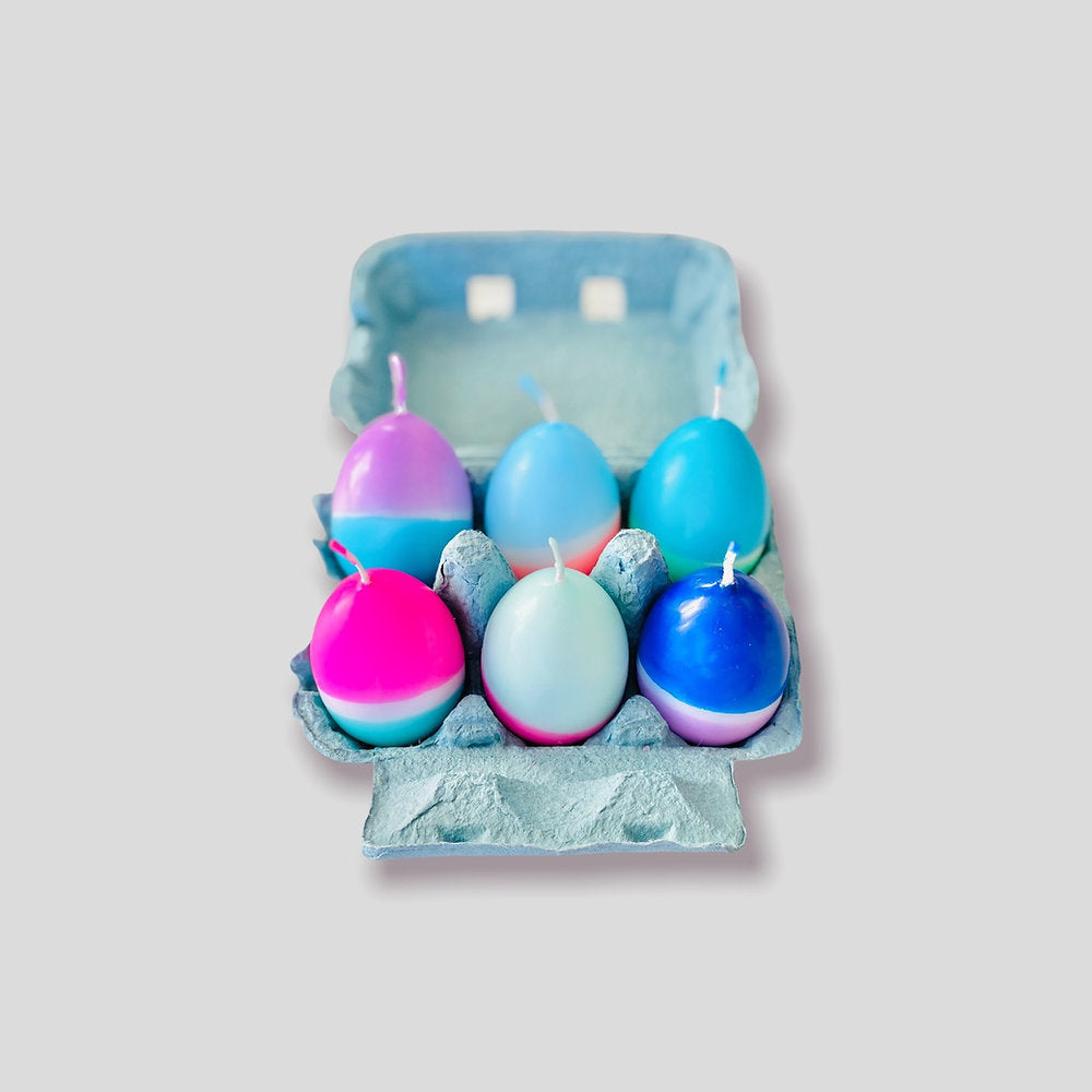 Pink Stories - Dip Dye Eggs 6er Set Frohe Ostern Neonfarben Sixpack