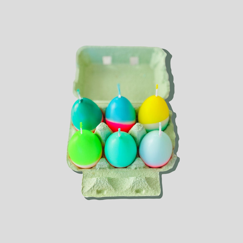 Pink Stories - Dip Dye Eggs 6er Set Frohe Ostern Neonfarben Sixpack Green