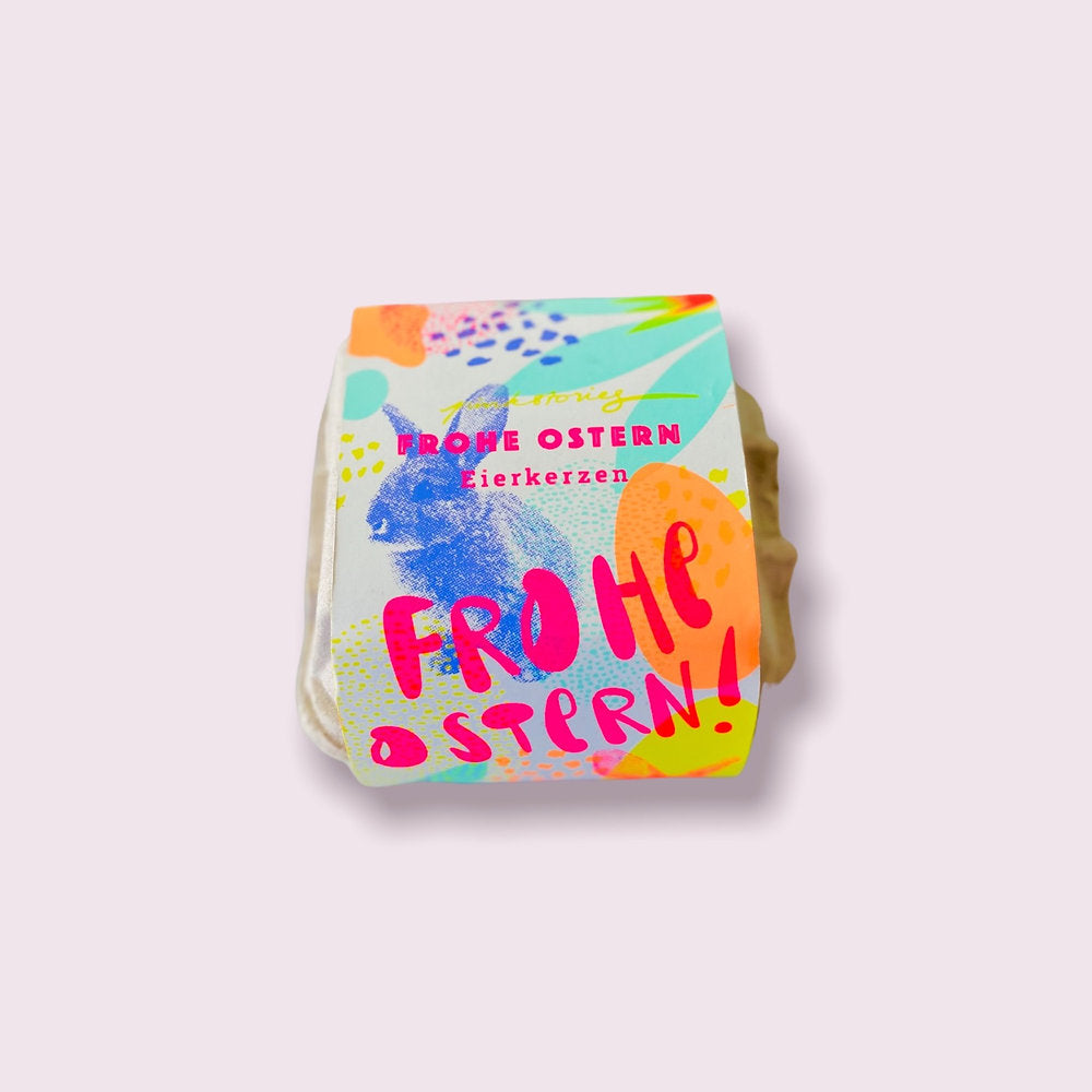Pink Stories - Dip Dye Eggs 4er Set Frohe Ostern Neonfarben
